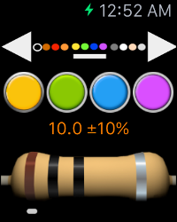 Screen with 2nd set of colour buttons